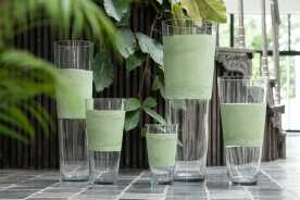 Vase Delph Glas Transparent/Grün
