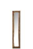Wall Mirror Rectangle Wood Brown