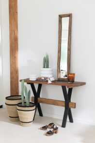Console Table Vintage Wood Brown