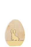 Egg With Bunny Wood Yellow