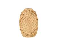 Vase Wicker Bamboo Natural Medium