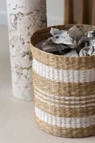 Set 3 Baskets Striped Seagrass