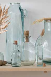 Flasche Oval Korken Glas/Holz