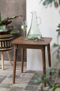 Side Table Square Wood Brown