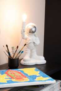 Lampe Astronaut Fuß Poly Weiß