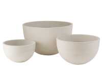 Set 3 Portavasi Rotondi Ceramica