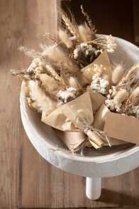 Bunch Dried Flowers In Paper Wrap