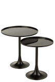 Set Of 2 Sidetable With Tray Metal