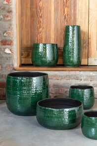 Flowerpot Pattern Ceramic Green