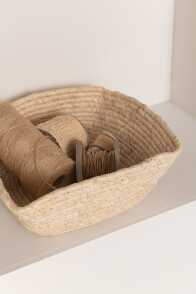 Basket Square Maize Natural Large