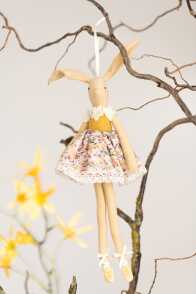 Rabbit Hanger With Dress Textile