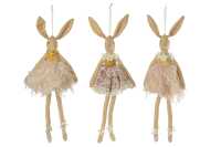 Rabbit Hanger With Dress Textile