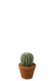 Cactus Rond In Pot Plastiek Groen