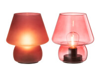Lampe Mat/Transparent Verre Rose