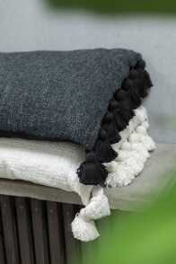 Cushion Tassel Cotton Black
