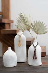 Vase Enya Bottle Ceramic White
