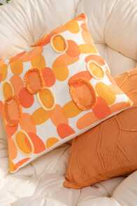Kussen Papaya Textiel Oranje