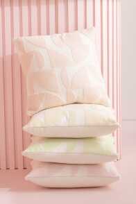 Cuscino Geo Tessuto Bianco/Rosa