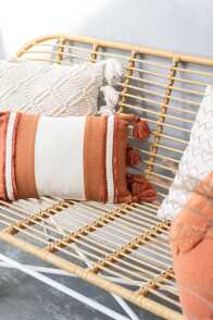 Cushion Stripe+Tassel Textile