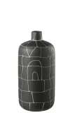 Vase Bottle Japan Ceramic Black
