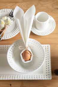 Assiette Rectangle Ceramique Blanc