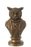 Bust Owl Poly Bronze Large