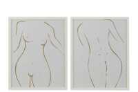 Frame Line Drawing Woman Mdf/Glass