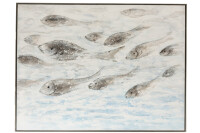 Painting Fishes Sea Wood/Canvas