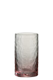 Trinkglas Unregelmäßig Glas Rosa