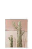Bild Kaktus Kanevas/Holz Grün/Rosa