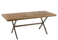 Table Yoni Metal/Mango Wood