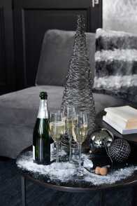 Champagne Glas Transparant/Silber 