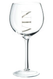 Wine Glass White Transp/Silv 