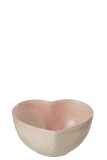 Bowl Heart Porcelain White/Pink