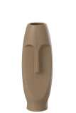 Vase Face Terracotta Brown Medium