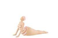 Vrouw Yoga Liggend Poly Oranje