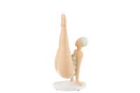 Woman Yoga On Hands Poly Green