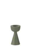 Candle Holder Cone Aluminium Green