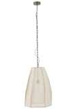 Ceiling Lamp Pear Linen/Iron White
