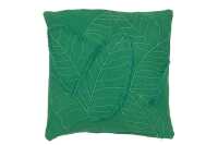 Cushion Leaves Cotton Dark Green 