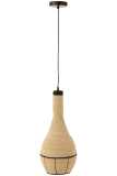 Hanging Lamp Pear Lines Seagrass