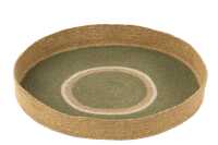 Tray Round+Circles Seagrass