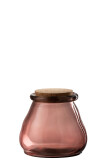 Storage Jar Glass Salmon Pink