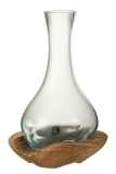 Vase Flasche Gamal Holz/Glas