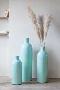 Vase Justine Terracotta Bleu Small