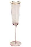Champagneglas Hart Glas Goud/Roze