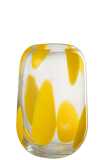 Vase Pop Art Flecken Glas Gelb