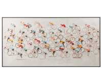Painting Cyclists Canvas/Paint Mix