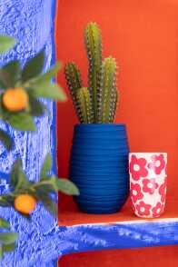 Vase Fiesta Ceramique Bleu Medium