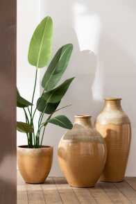 Vase Moderne Ceramique Brun Clair